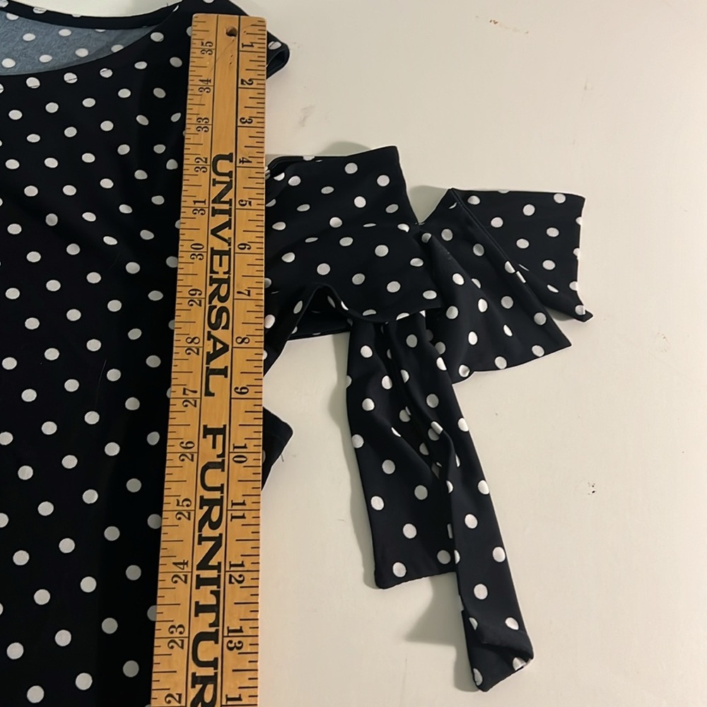 NWT Versona Black with White polka dot Shift dress size XL - Picture 7 of 11